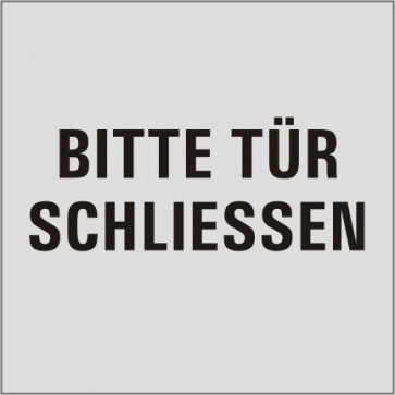 BITTE TÜR SCHLIESSEN Aluminiumschild 20185-E