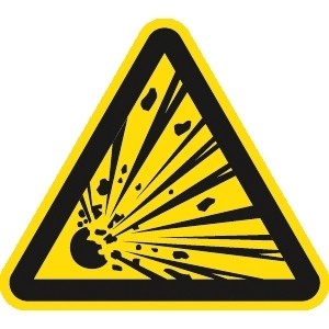 Warnung explosionsgefährliche Stoffe