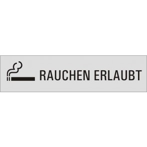 RAUCHEN ERLAUBT Aluminiumschild 10151-E