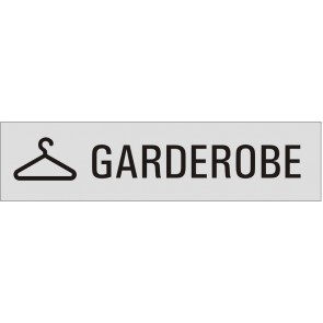 GARDEROBE Aluminiumschild 10154-E