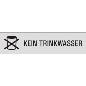 KEIN TRINKWASSER Aluminiumschild 27191-E