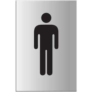 WC Herren Aluminiumschild 34022-E