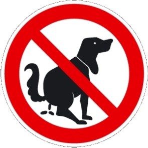 Verbotsschild kein Hunde WC