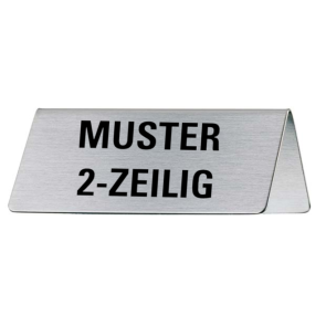 Muster 2-Zeilig Tischwinkel Edelstahlschild