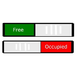 Free-Occupied Schild Englisch